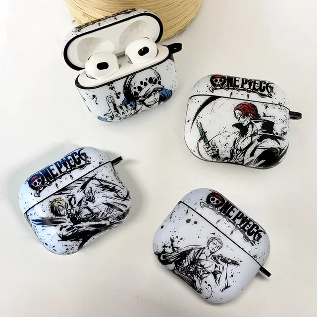 Bandai One Piece Anime Kopfhörerhülle für Apple AirPods 1 2 3 als schützende Softshell-Abdeckung - Bild 1