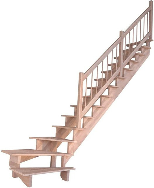 StarWood Treppe Lindos Pro Gewendelt R in Buche, Farbe Braun, Breite: 100 cm, Höhe: 280 cm - Bild 1