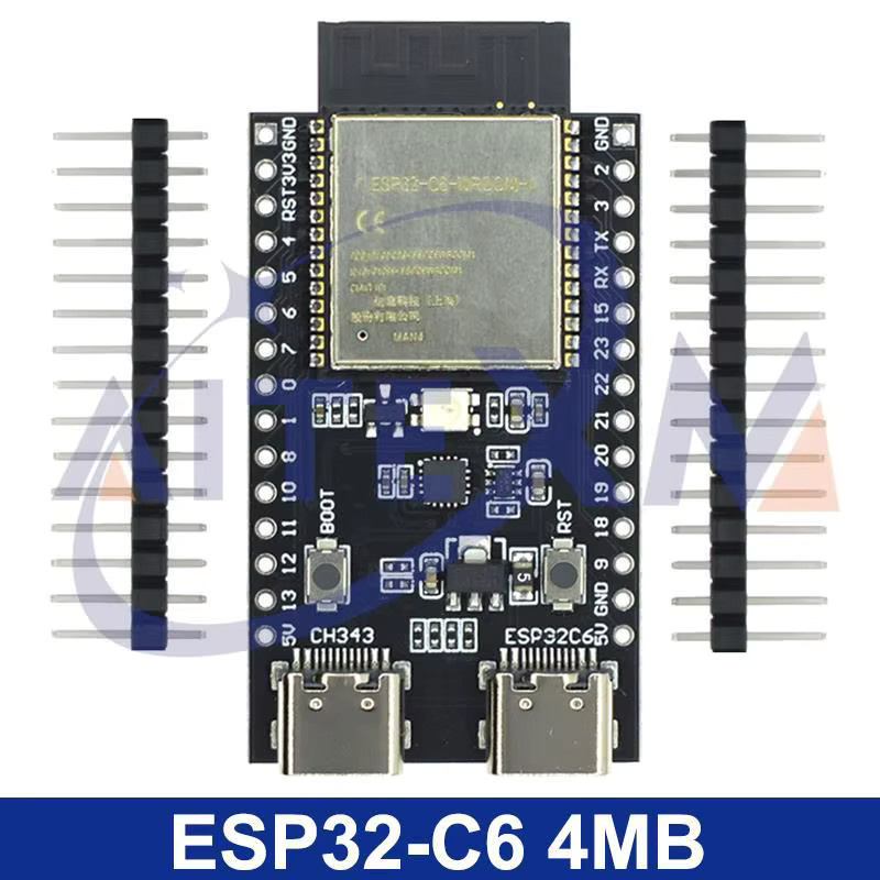 Espressif ESP32-C6 DevKit Kernplatine mit WiFi und Bluetooth für Arduino in Schwarz - Bild 3