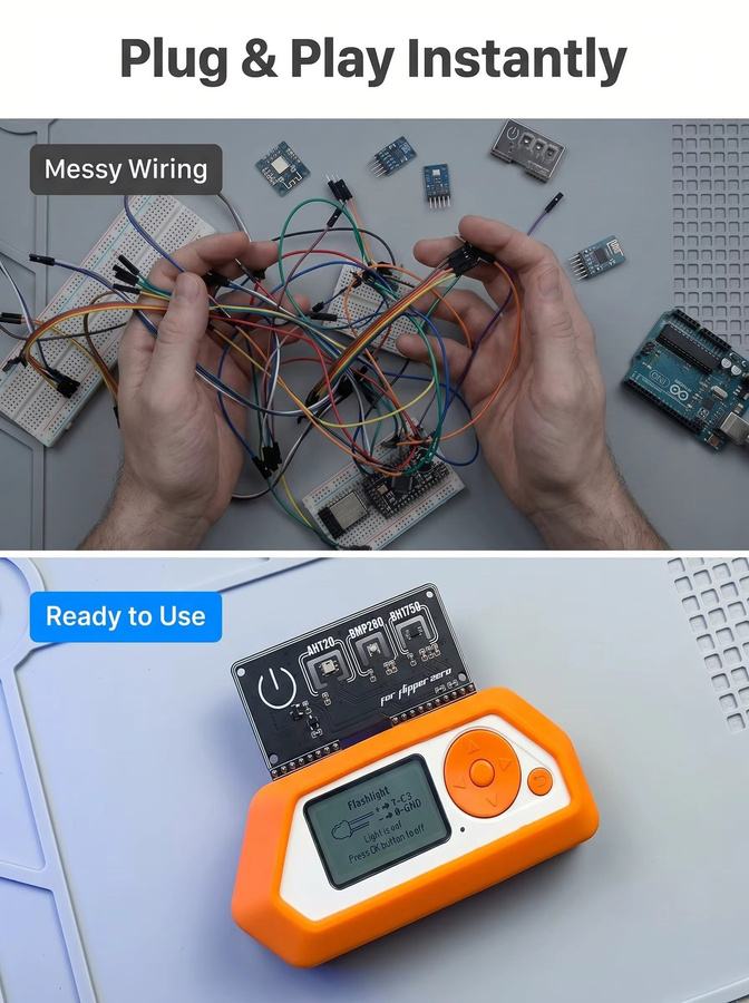 Flipper Zero Umweltsensor-Modul 4-in-1 mit UV-Messung, Temperatur, Feuchtigkeit und Luftdruck für hohe Präzision - Bild 4