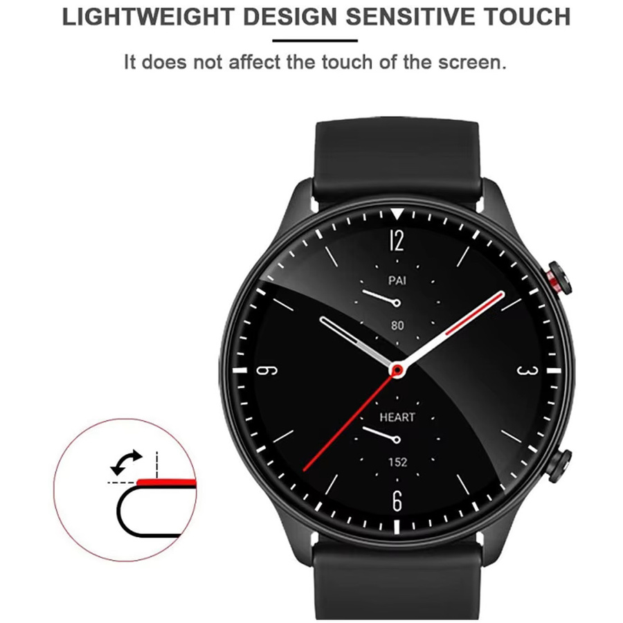 Huami Amazfit GTR 2 Displayschutzfolie, 3D gebogene Verbundfolie - Bild 4