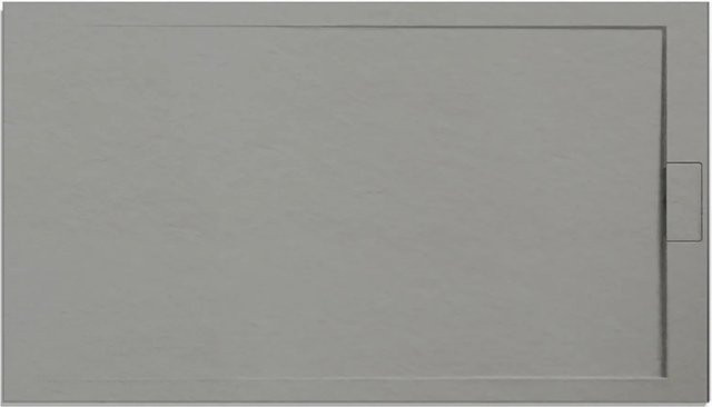 Ottofond Duschwanne Zona Rechteck aus Mineralguss in Zementgrau B/T: 140 x 80 cm - Bild 1
