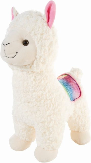 HEUNEC XL Lama stehend, Plüsch / Textil, Weiß, Bunt / Mehrfarbig - Bild 1