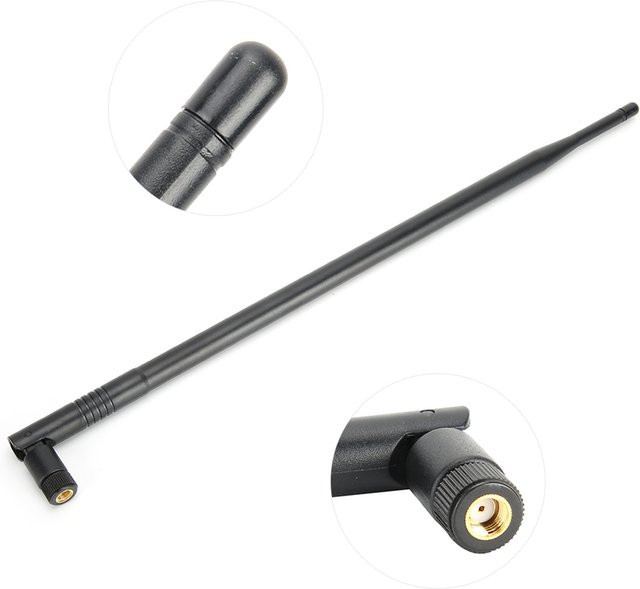 VBESTLIFE Dualband WLAN Antenne 2,4 GHz und 5 GHz mit 12dBi High Gain und RP-SMA Anschluss in Schwarz - Bild 1