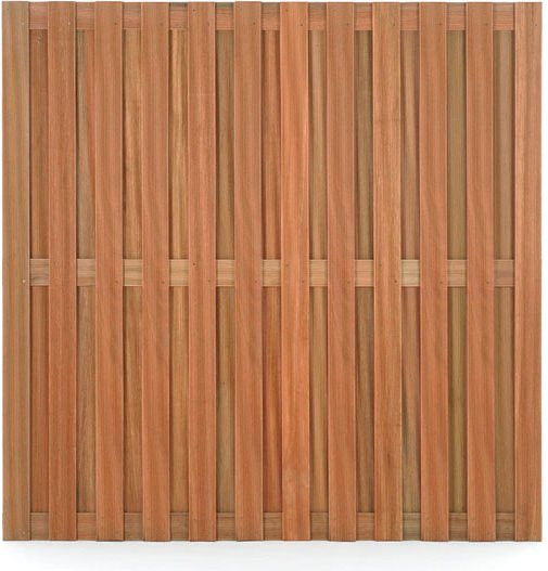 Sichtschutzzaun aus Hartholz, Maße: H 180 cm x B 180 cm - Bild 1