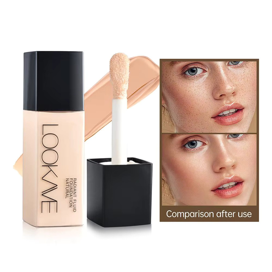 LOOKAVE Liquid Foundation, Matte Creme, Natürliches Finish - Bild 3