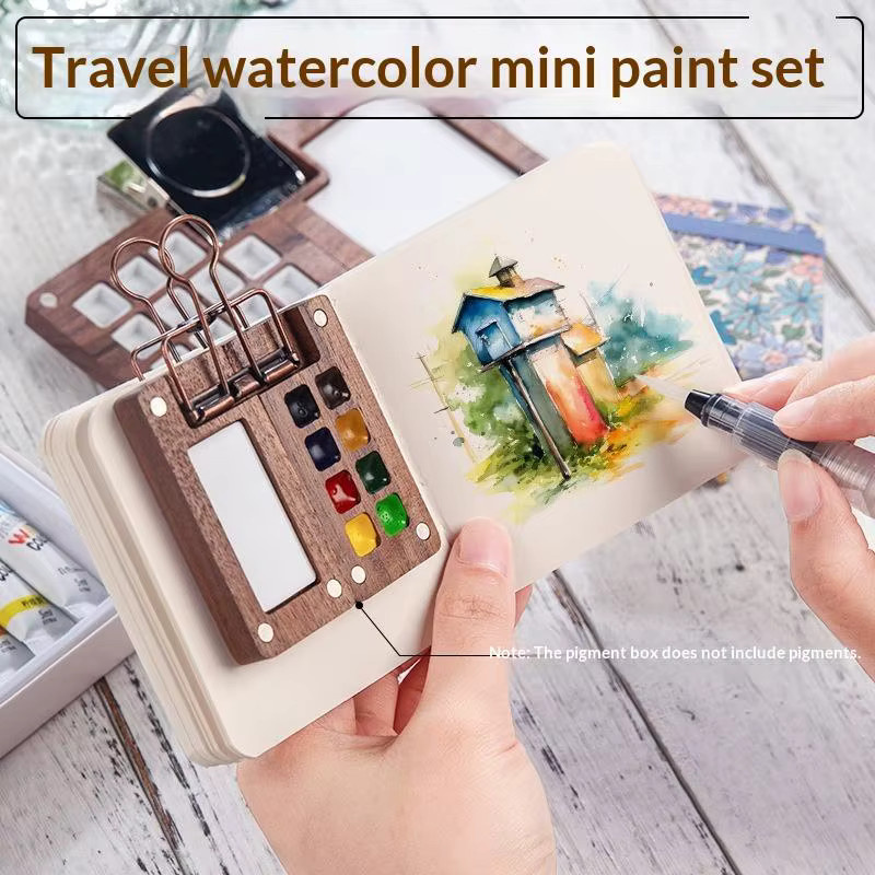 Tragbare Mini-Aquarellpalette von eelhoe aus Kunststoff für Profis und Studenten - Bild 5