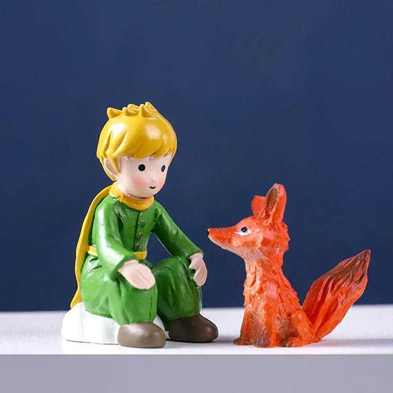 Yiran Furniture Kleiner Prinz Kuchenornamente mit Fuchs aus Harz in Mehrfarbig für DIY-Handwerk und Tischdekoration - Bild 2