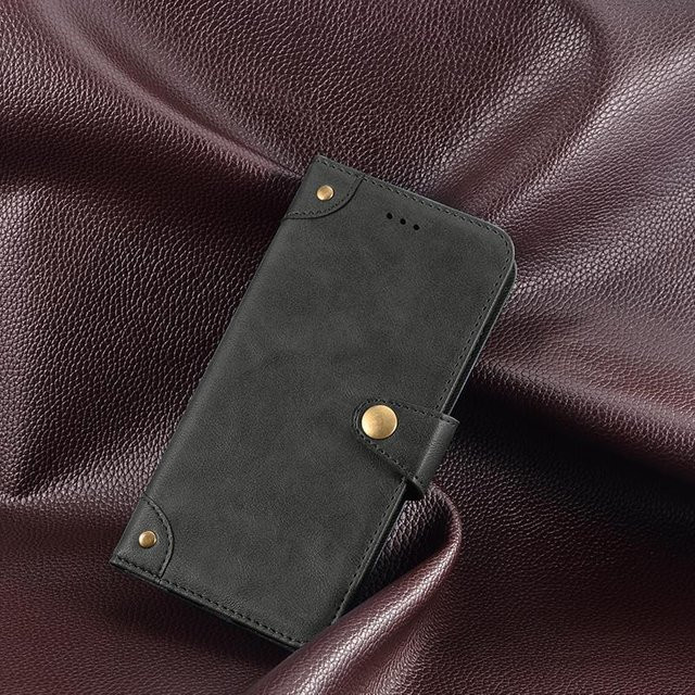 Retro Lederhülle mit Metallverschluss für Blackview XPLORE 2 in Schwarz - Bild 1