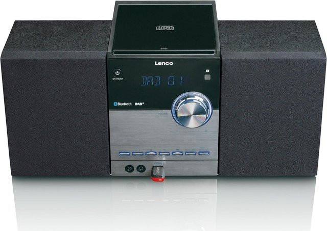 Lenco MC-150 CD-Radio mit Bluetooth und USB in Schwarz und Blau - Bild 1