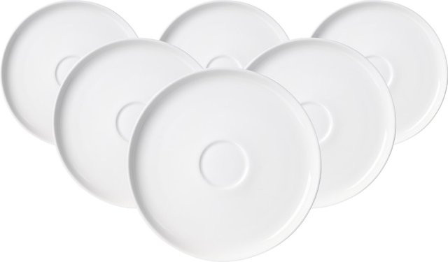 Ritzenhoff & Breker Espressountertassen Skagen, 6er Set, Weiß, Durchmesser: 11 cm - Bild 1