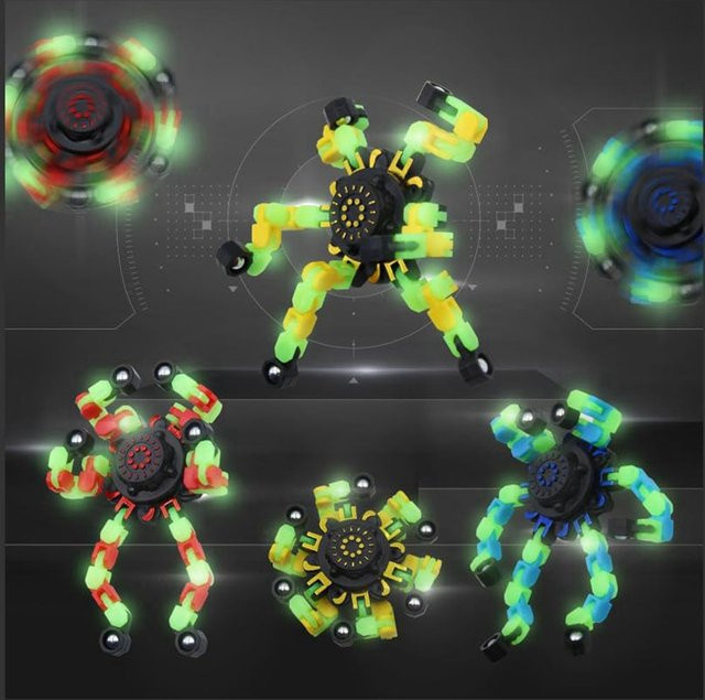 JK-ZMM Fidget Spinner Glow in The Dark, 4-teiliges Set, sensorisches Spielzeug - Bild 1