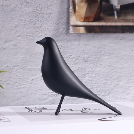 Minimalistische Vogelskulptur von Simplistic Living Home in Grau und Schwarz aus Harz für deine Dekoration