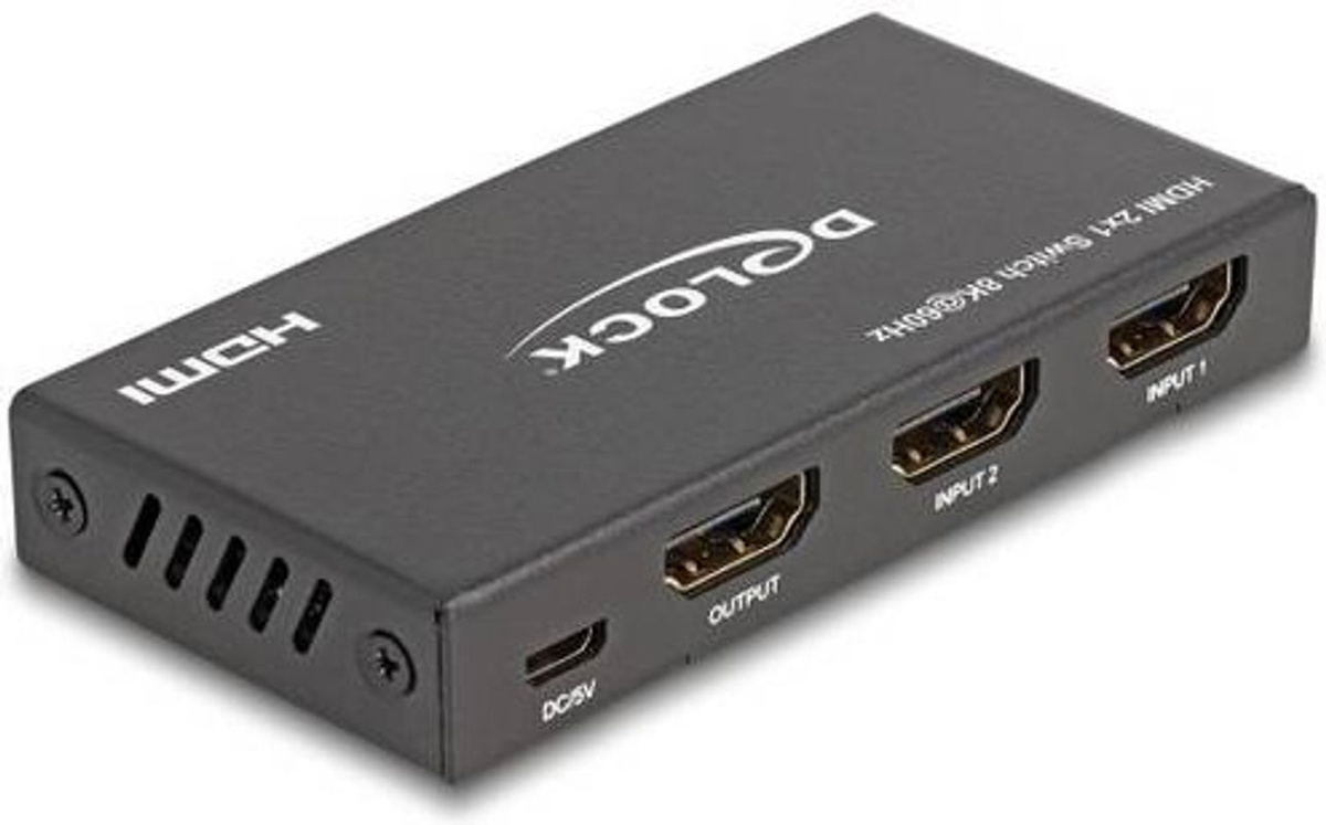 Delock 18607 HDMI-Switch in Schwarz mit USB-A Anschluss - Bild 2