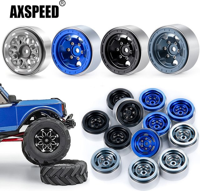AXSPEED Beadlock Wheel Rims Aluminum 4-teiliges Set für Bronco Defender 1/18 - Bild 1