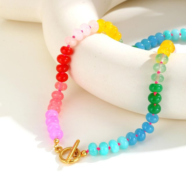 prjewel Halskette, Edelstahl, Bunt, Perle, Damen - Bild 1