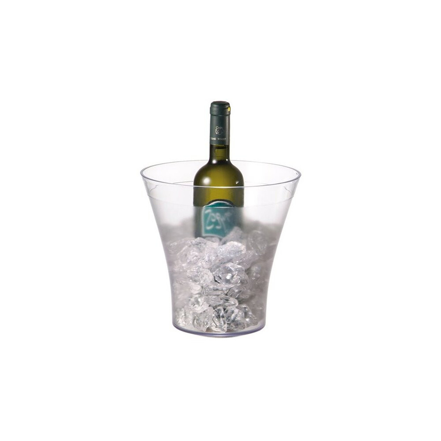 APS Wein- und Sektkühler aus transparentem Kunststoff mit 4 l Fassungsvermögen, Durchmesser: 22 cm, Höhe: 23 cm - Bild 1
