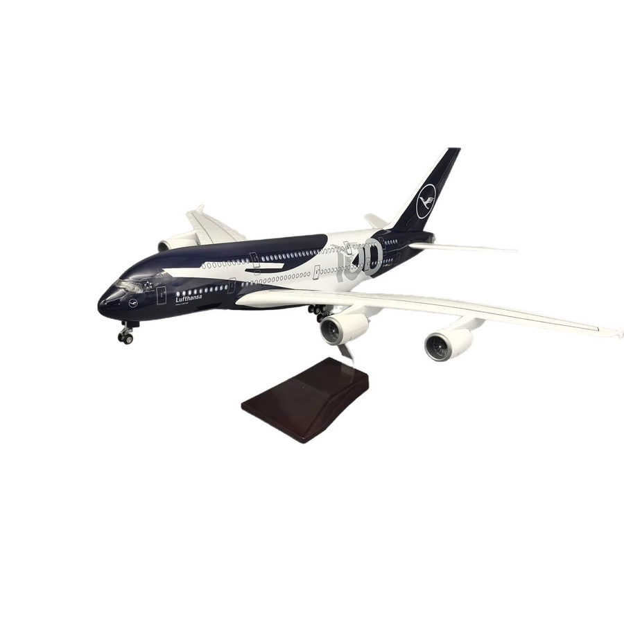 ZOCO Lufthansa A380 Miniaturflugzeugmodell, 46cm, mit Rädern und Sprachsteuerung - Bild 3