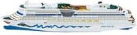 SIKU Spielzeug Kreuzfahrtschiff AIDA in Weiß/Blau, Maßstab 1:1400 - Bild 1