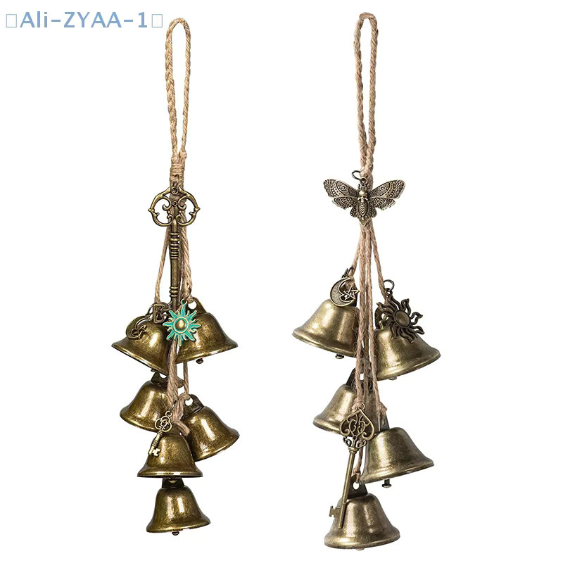 JETTING Messingglocke zum Aufhängen in Gold, handgefertigte Türknaufglocke im Antik-Stil für Wicca-Zubehör und Dekoration - Bild 1