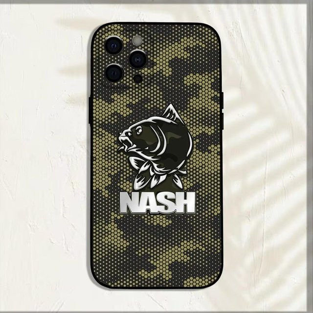 N-Nash Fishing Weiche Handyhülle für iPhone 11 bis 16 Pro Max, Schwarz - Bild 1