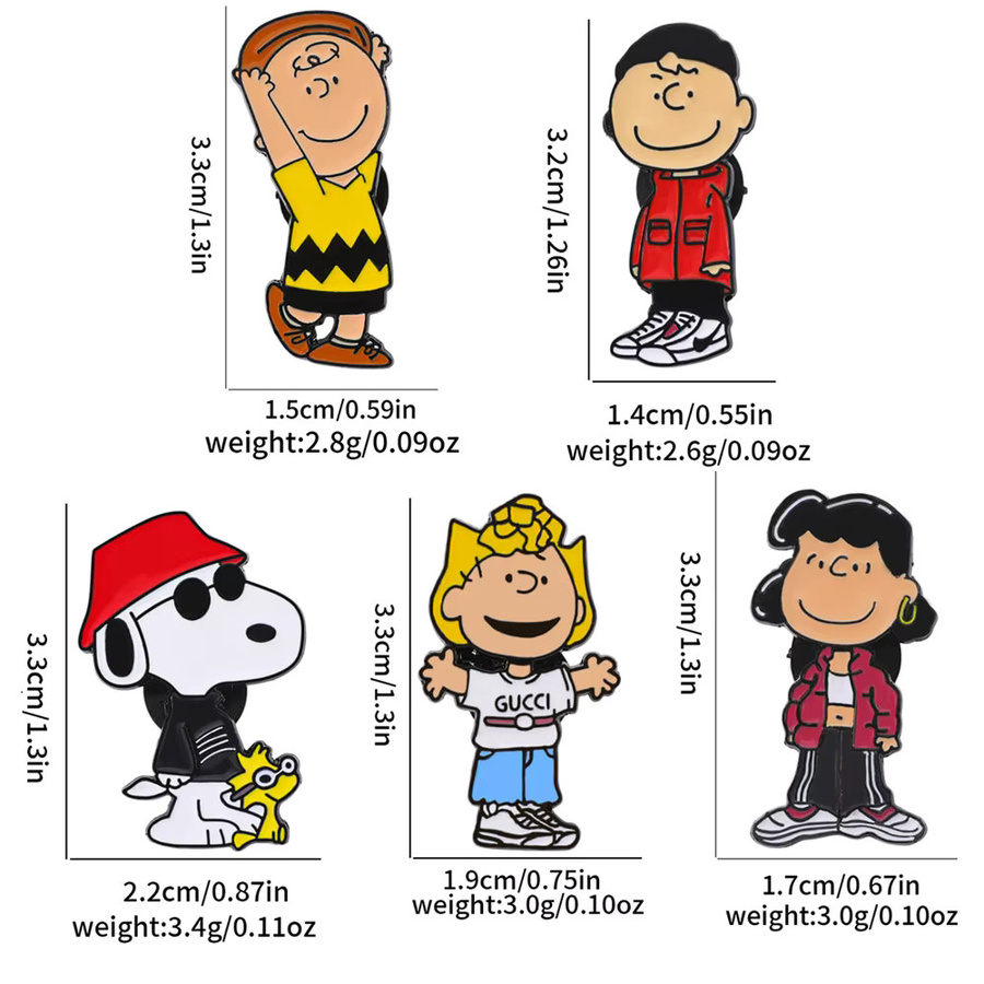 MINISO Pin-Set Snoopy Emaille, Bunt, 5-teilig - Bild 4