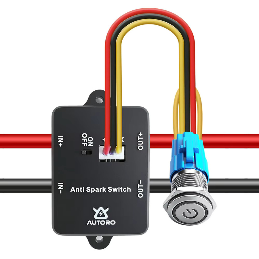 Autoro AS100 Anti-Funken-Netzschalter 100 A 84 V DC mit XT90-Anschluss in Schwarz für ESC, Elektro-Skateboard, Roller, RC, Auto, Boot und E-Bike - Bild 5