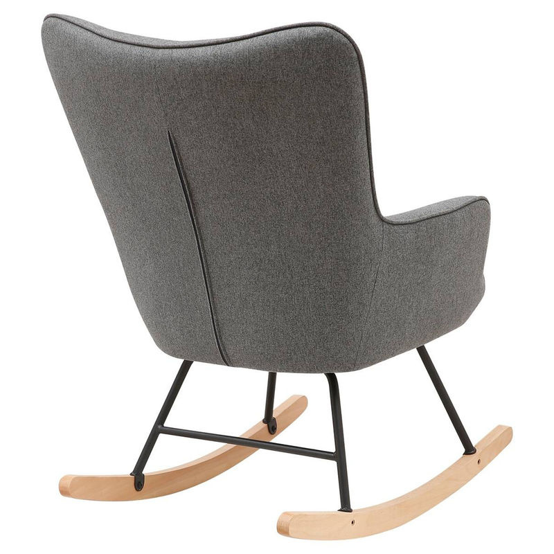 byLIVING Schaukelstuhl RICHIE mit Webstoffbezug und Metallgestell, grau/schwarz, B/H/T: 72 x 92 x 92 cm - Bild 7