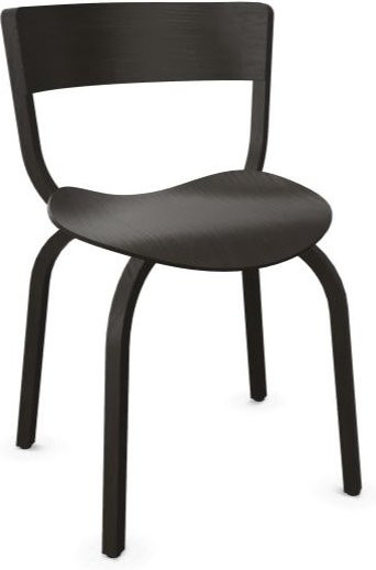 Thonet 404 Stuhl aus Holz in Schwarz Matt ohne Armlehnen - Bild 1