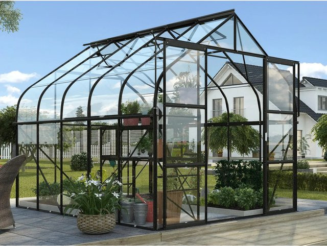 Vitavia Gewächshaus Diana 8300 Schwarz 8,3 m² mit 3 mm ESG-Glas - Bild 4