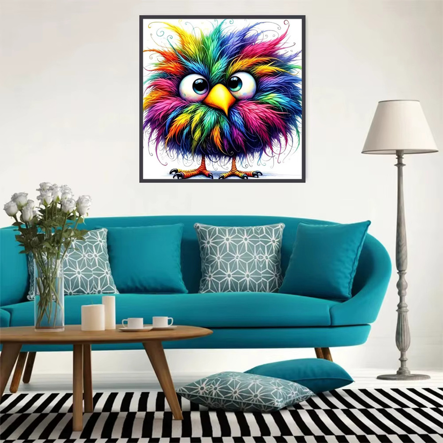 EverShine 5D Diamantmalerei Huhn DIY Mosaik Set mit Rundbohrern in Multicolour, B/H/T: 20 x 20 x 20 cm - Bild 3