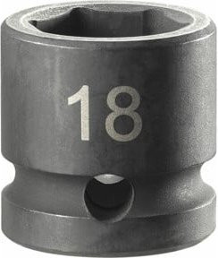 Facom Stubby Steckschlüssel 18mm aus Chrom-Molybdänstahl in Grau - Bild 1