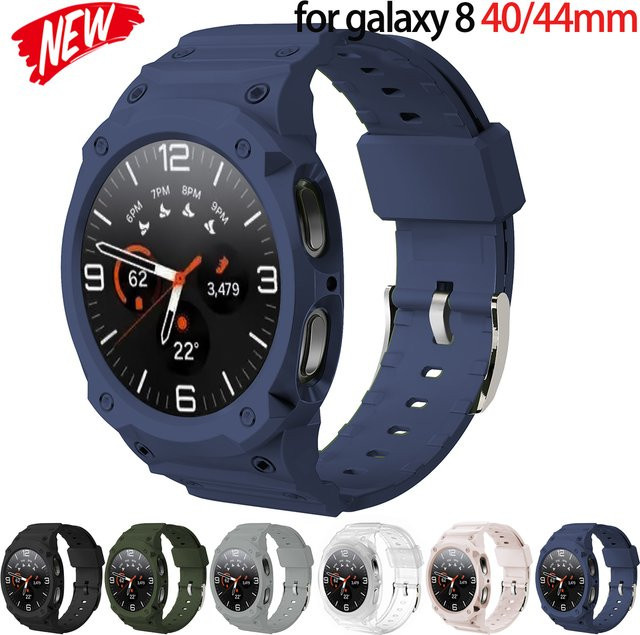 CAOWTAN Uhrenzubehör, TPU-Hülle und Armband für Samsung Galaxy Watch 8, transparent, Unisex - Bild 1