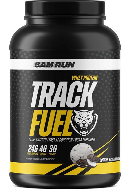 6 Uhr Lauf Track Fuel Molkenprotein Cookies & Cream Eiscreme 907 g - Bild 1