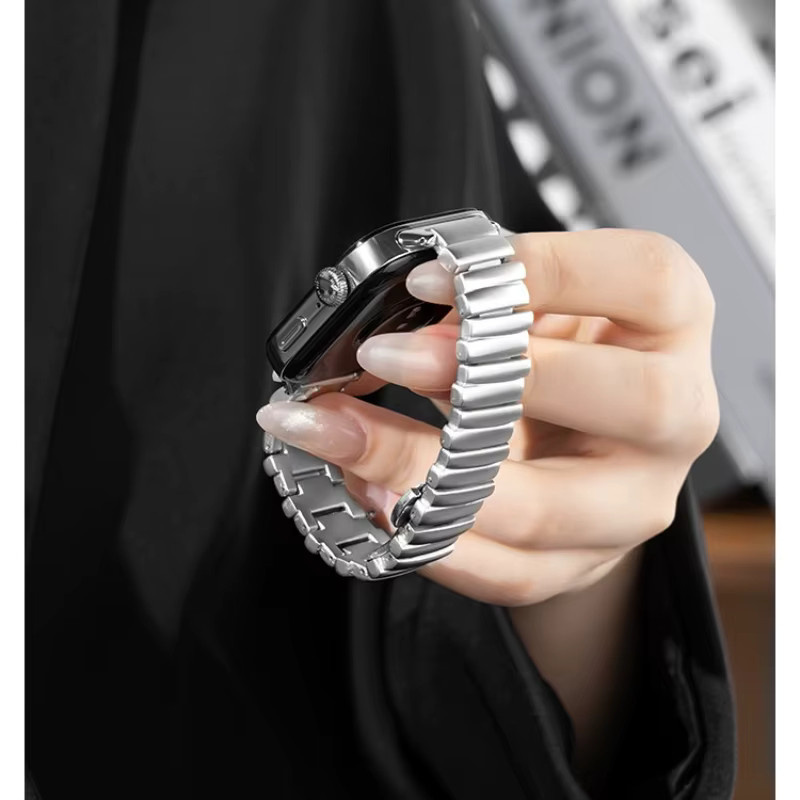 TINUORA Uhrenarmband Edelstahl, Silber, Damen - Bild 3