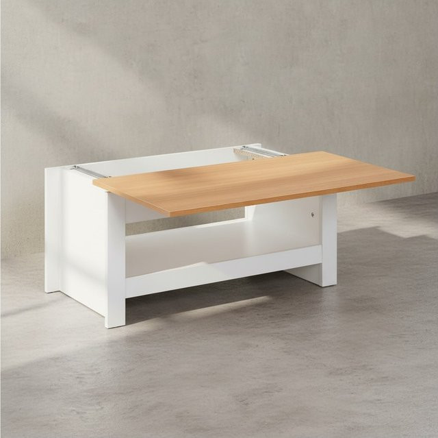 KADIMA DESIGN Moderner Couchtisch mit Stauraum aus Spanplatte, Rechteckig, B: 85 cm, H: 47 cm, T: 45 cm - Bild 1