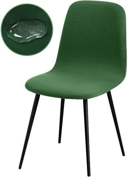 YZFZP Moderne elastische Stuhlhussen für Schalenstühle, Stretch-Sitzbezug aus Polyester-Elastan, Grün - Bild 1