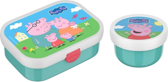 Mepal Obst- und Bento Box Campus 2er Set Turquoise mit Snap-Lid, 300 ml und 750 ml - Bild 1