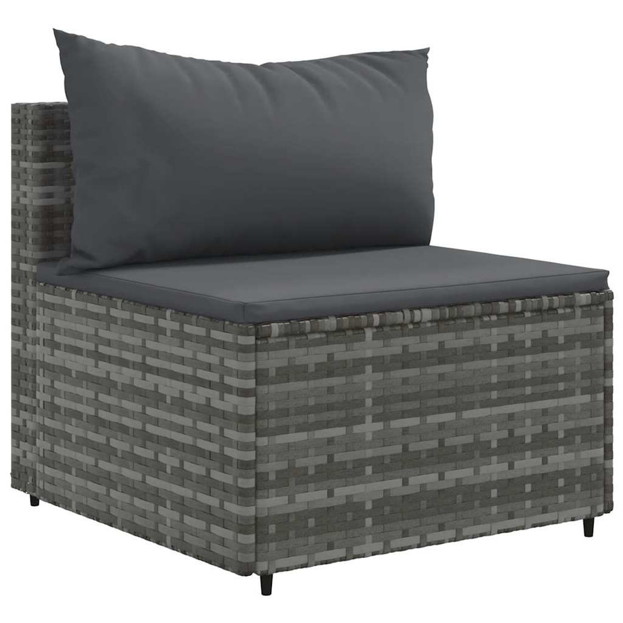 vidaXL 6-tlg Garten-Lounge-Set aus PE-Rattan in Grau und Anthrazit mit Kissen - Bild 6