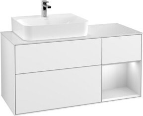 V&B Waschtischunterschrank Finion in Weiß lackiert, Breite: 120 cm, Tiefe: 50,1 cm, Höhe: 50,1 cm - Bild 1