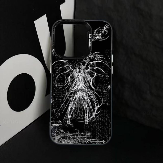 G-Gothic Cyber Sigil Handyhülle für iPhone 11 bis iPhone 17 Pro Max in Silber und Schwarz - Bild 1