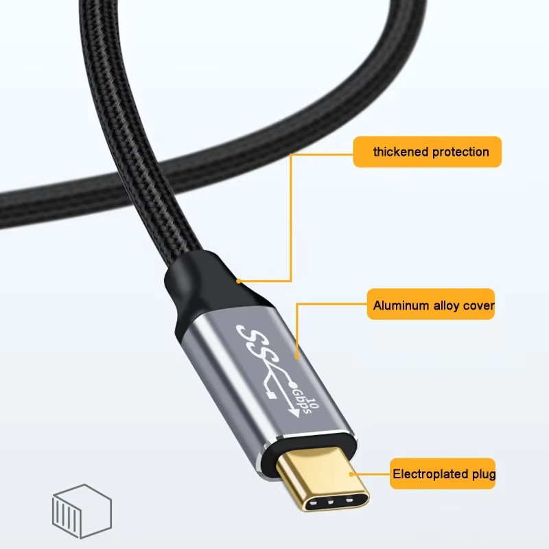 BSN Gen2 USB-C Verlängerungskabel Typ-C 3.1 Stecker-zu-Buchse, 100W, 5A, Schwarz - Bild 4