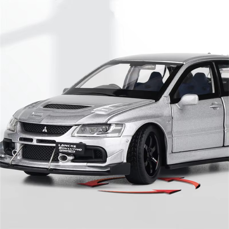 MAKEDA Mitsubishi Lancer Evolution EVO IX9, Sportwagen Modell, 1:32, Metall, mit Licht und Sound - Bild 2