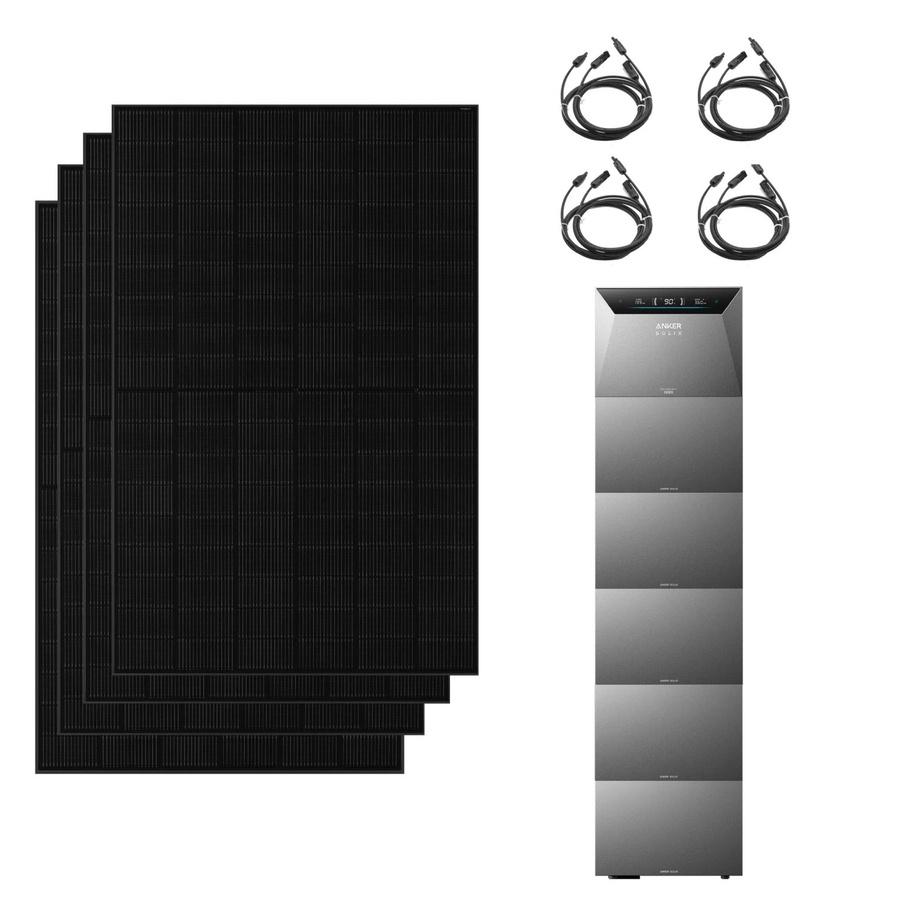 Anker SOLIX Solarbank 4 E5000 Pro in Schwarz mit 2000W bifazialen Solarmodulen und 5 BP5000 Erweiterungsakkus - Bild 2