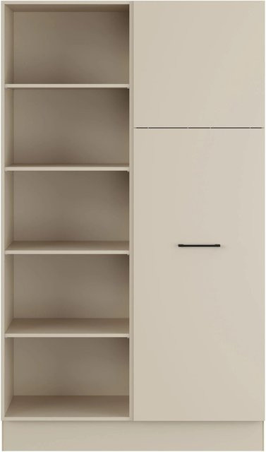 Impuls Küchen Hauswirtschaftsmodul HWR412050 in Kieselgrau mit Soft-Close-Türen und internen Regalböden, Breite: 120 cm - Bild 1