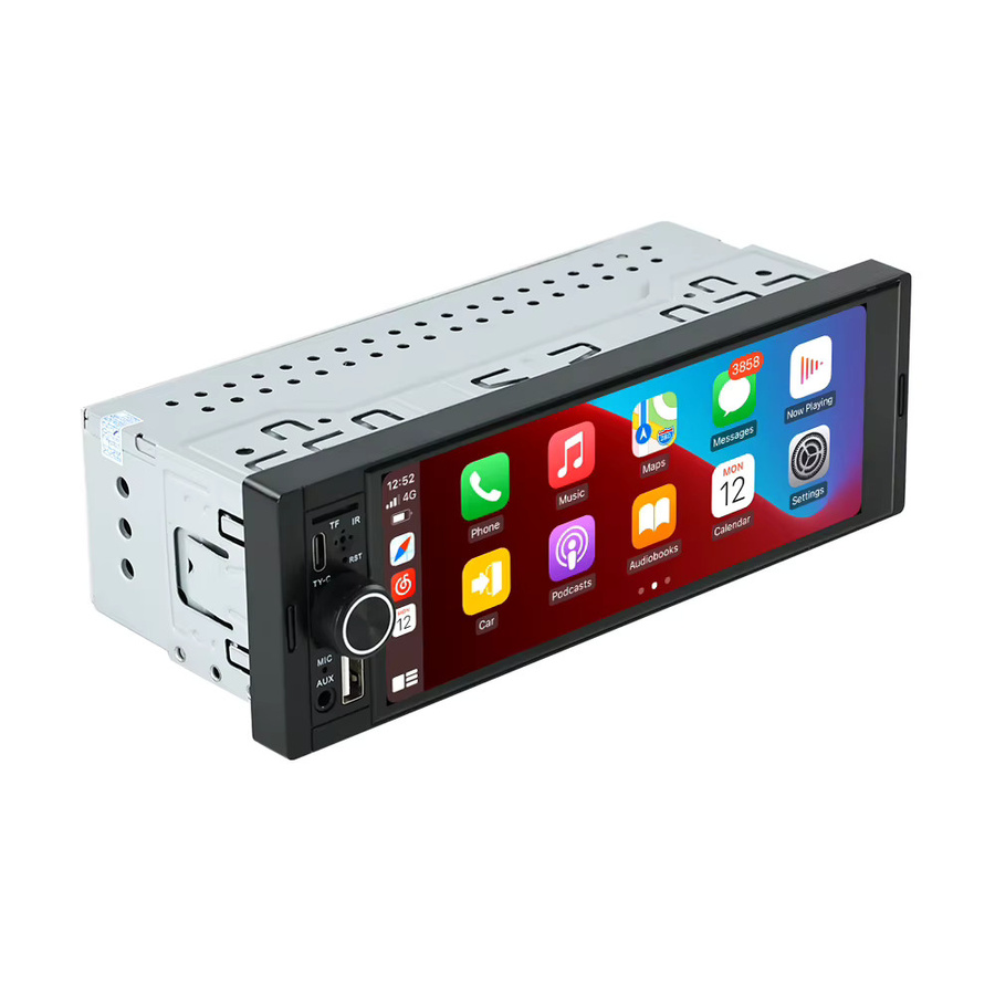 MEKEDE Universal 1 Din Auto Radio mit HD Touch Screen, CarPlay und MP5 Player, Schwarz - Bild 6