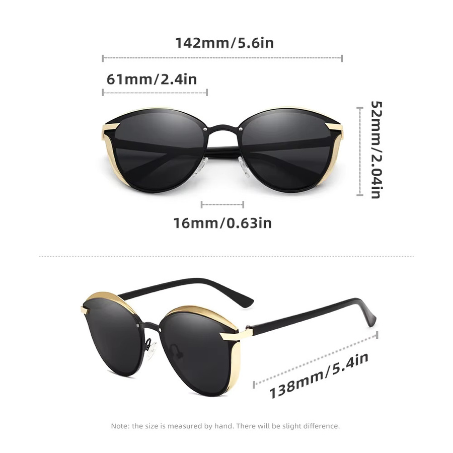 Ninesun Sonnenbrille Cat-Eye, Damen, schwarz, polarisiert - Bild 2