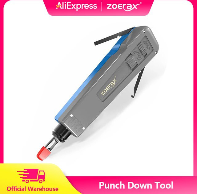 ZoeRax Multifunktions-Netzwerkkabelwerkzeug Punch Down Tool Typ 110 und 88 mit Klingenöffnung und Klingenlagerung - Bild 1