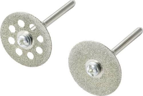 TOOLCRAFT Diamanttrennscheibe TO-11230074 Silber, Durchmesser: 22 mm, Bohrungs-Ø: 3 mm, 2er-Set für Stein, Glas, Keramik und Carbide - Bild 1