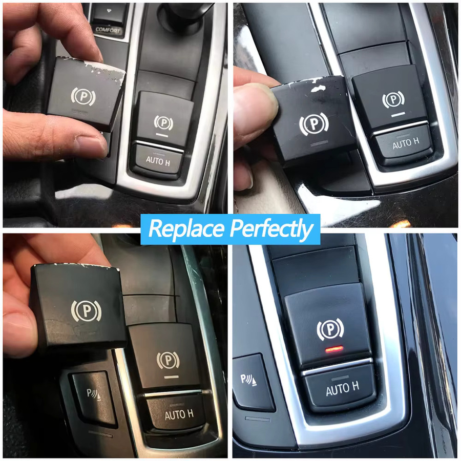 TNAI Abdeckung für die Auto Handbremse und Feststellbremse P-Taste in Schwarz für BMW M5 F01 F02 F07 F10 F11 F12 F15 F16 F25 F26 - Bild 6